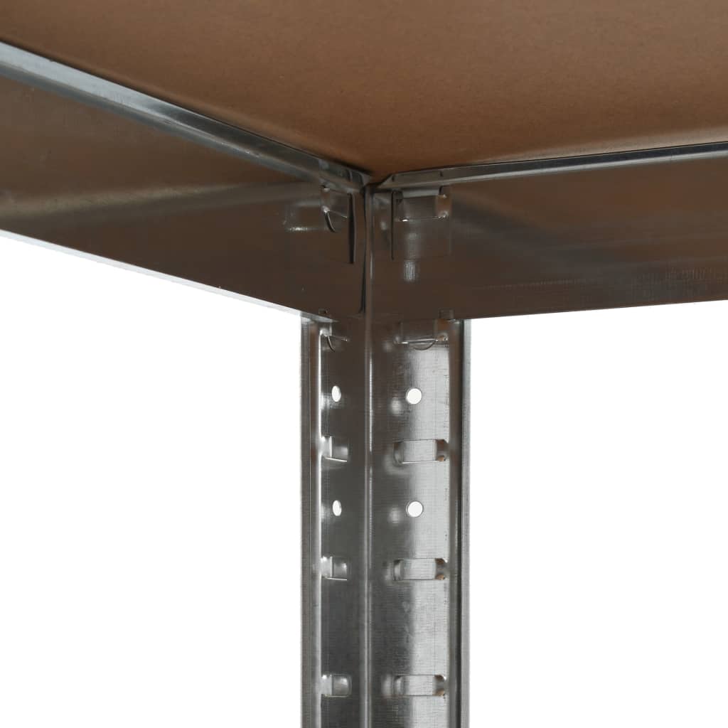 Storage Shelf Silver-Steel and MDF
