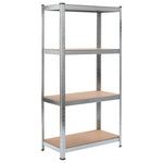 Storage Shelf Silver (Steel and MDF)