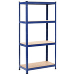 Storage Shelf Steel and MDF-Blue