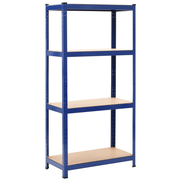  Storage Shelf Steel and MDF-Blue