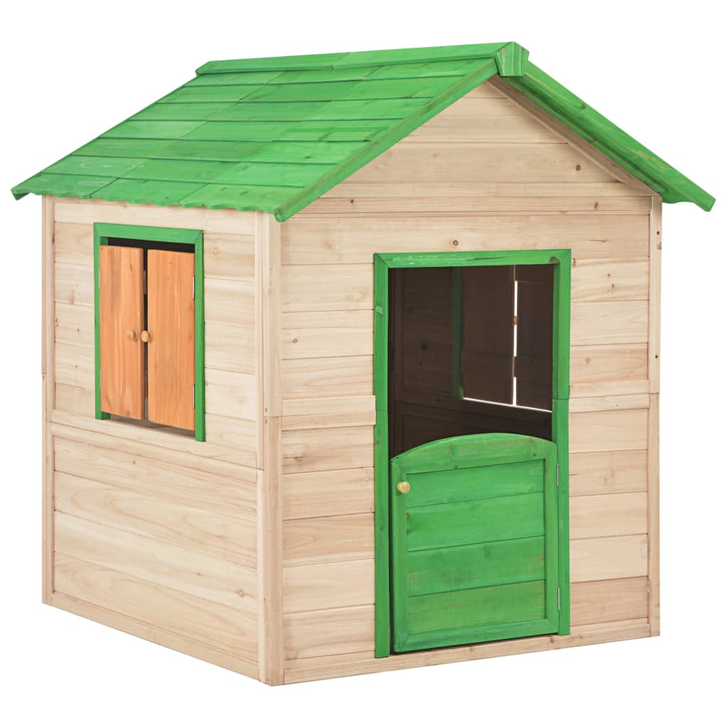 Kids Play House Wood Green