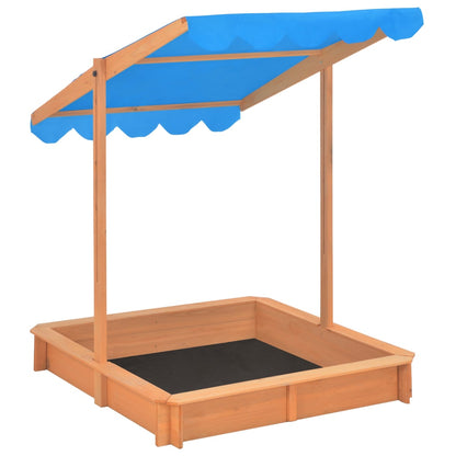 Sandbox with Adjustable Roof Wood  Blue