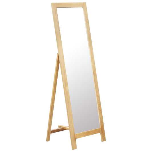 Freestanding Mirror Solid Oak Wood