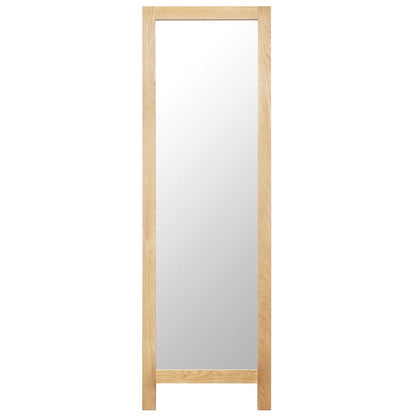 Freestanding Mirror Solid Oak Wood