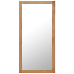Wall Mounted Mirror Solid Oak Wood