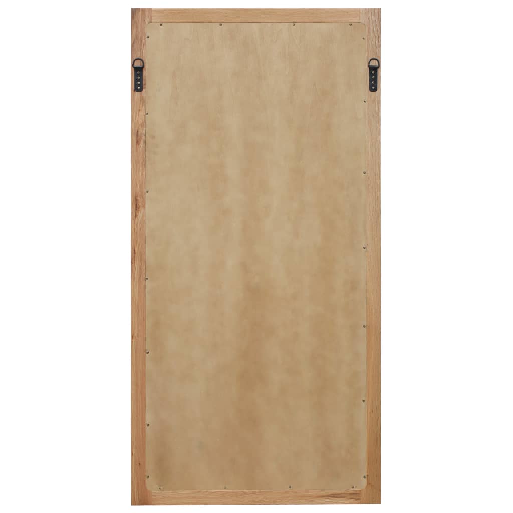 Wall Mounted Mirror Solid Oak Wood