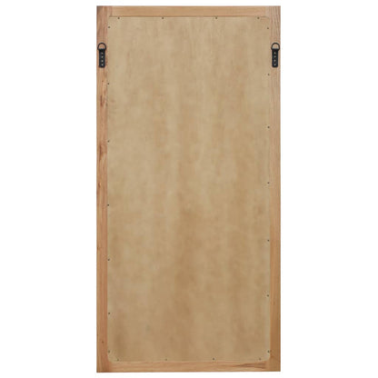Wall Mounted Mirror Solid Oak Wood