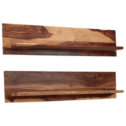 2 pcs Wall Shelves Solid Sheesham Wood
