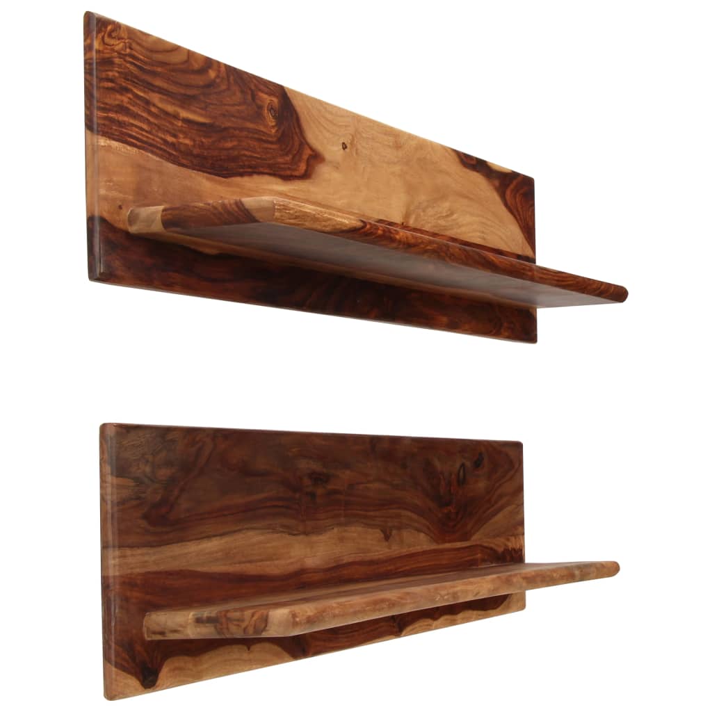 2 pcs Wall Shelves Solid Sheesham Wood