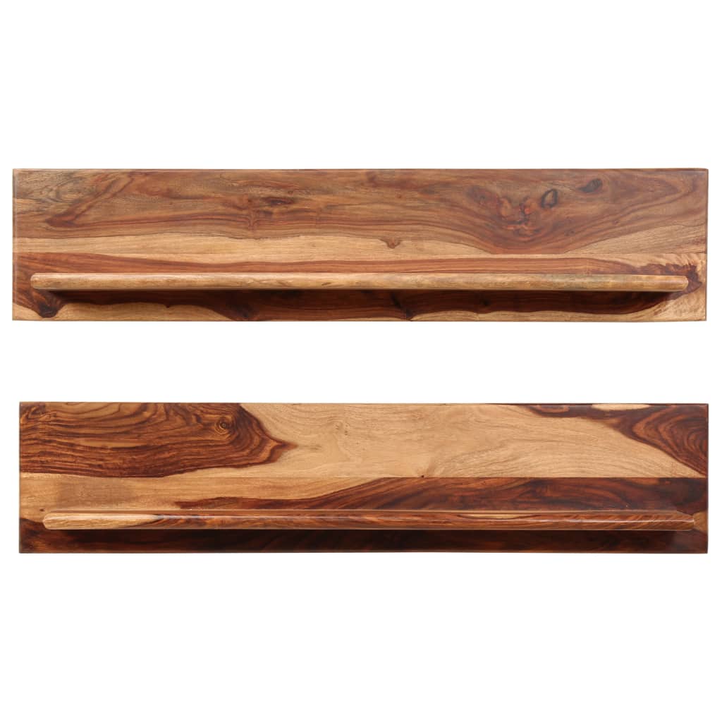 2 pcs Wall Shelves Solid Sheesham Wood