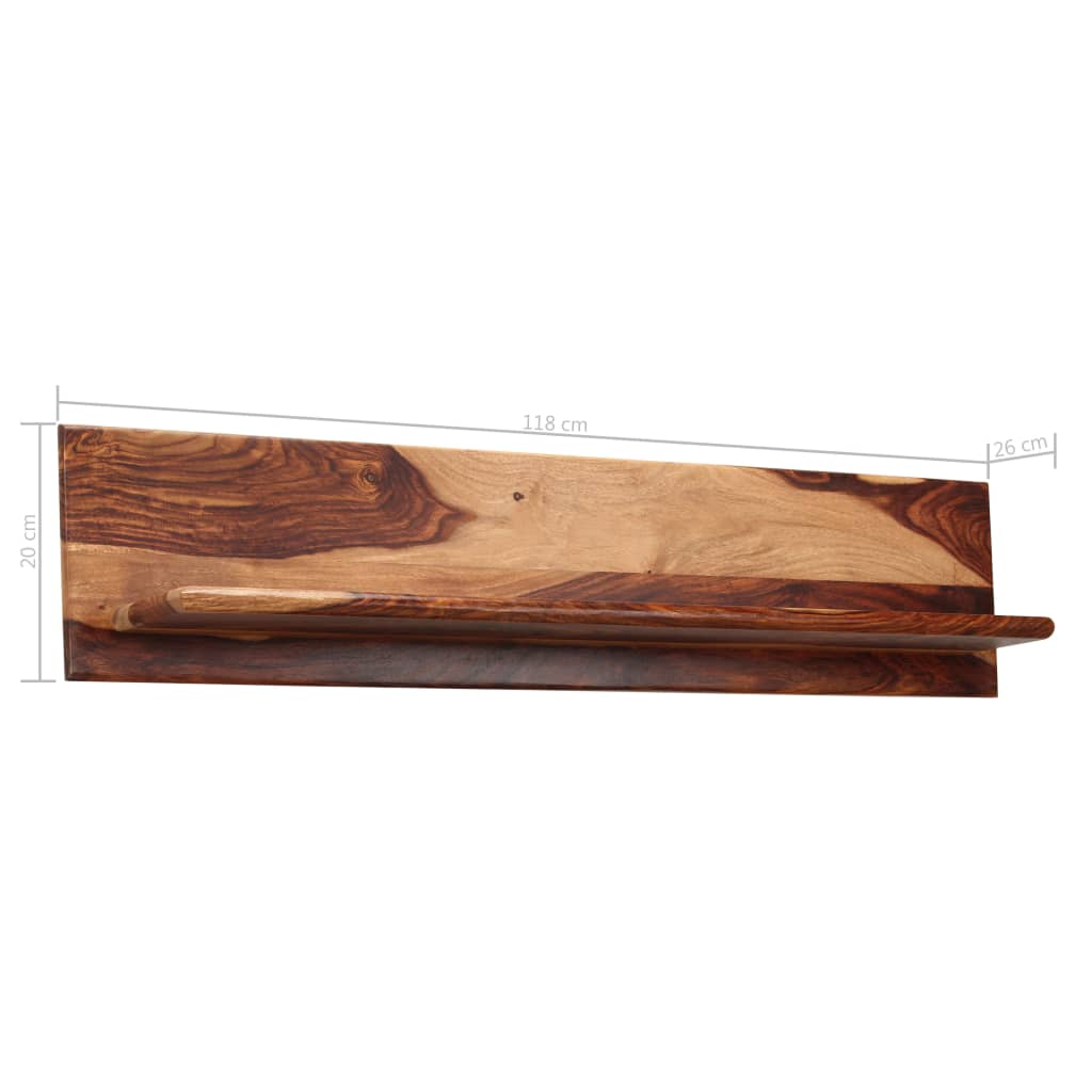 2 pcs Wall Shelves Solid Sheesham Wood