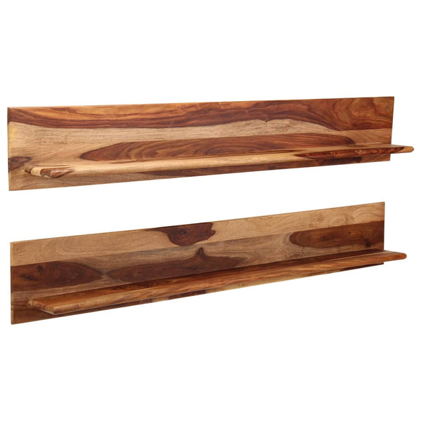  Wall Shelves 2 pcs  Solid Sheesham Wood