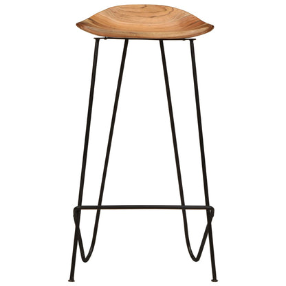 Bar Stools 2 pcs Solid Acacia Wood - 41×36×82cm
