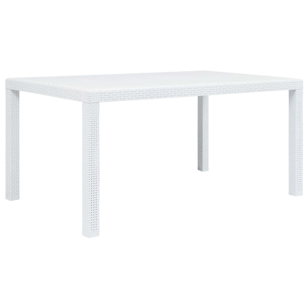  Garden Table Plastic Rattan Look