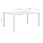 Garden Table Plastic Rattan Look