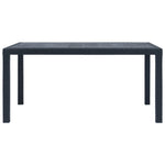 Garden Table Anthracite Plastic Rattan