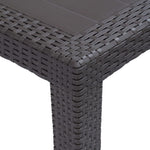 Garden Table Brown  Plastic Rattan Look