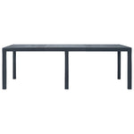 Garden Table Anthracite Plastic Rattan Look