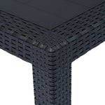Garden Table Anthracite Plastic Rattan Look