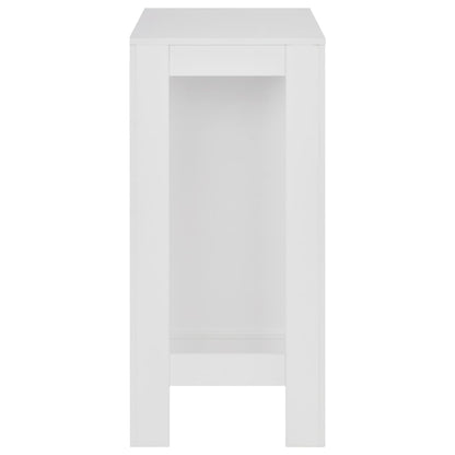 Bar Table with Shelf -White