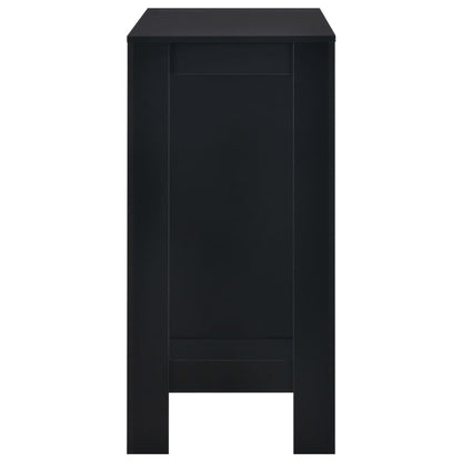 Bar Table with Shelf Black
