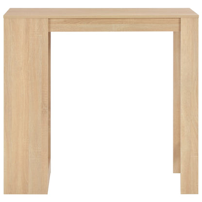 Bar Table with Shelf Oak