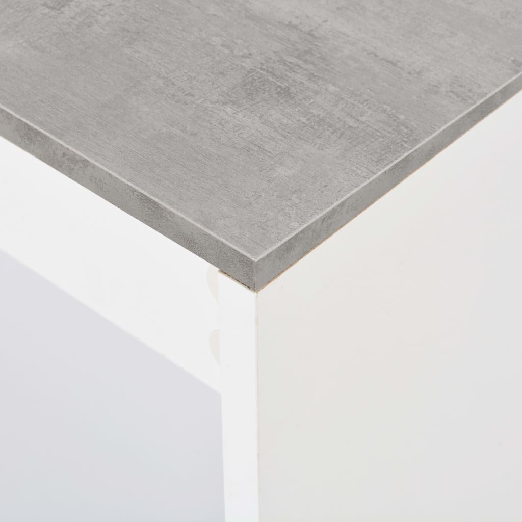 Bar Table with Shelf, White