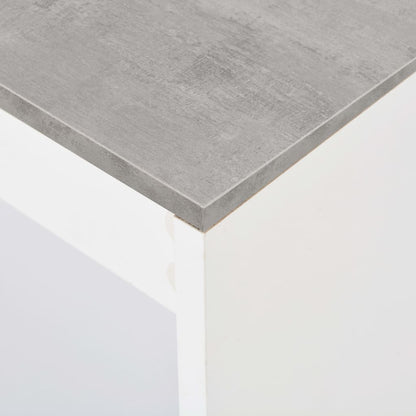 Bar Table with Shelf, White