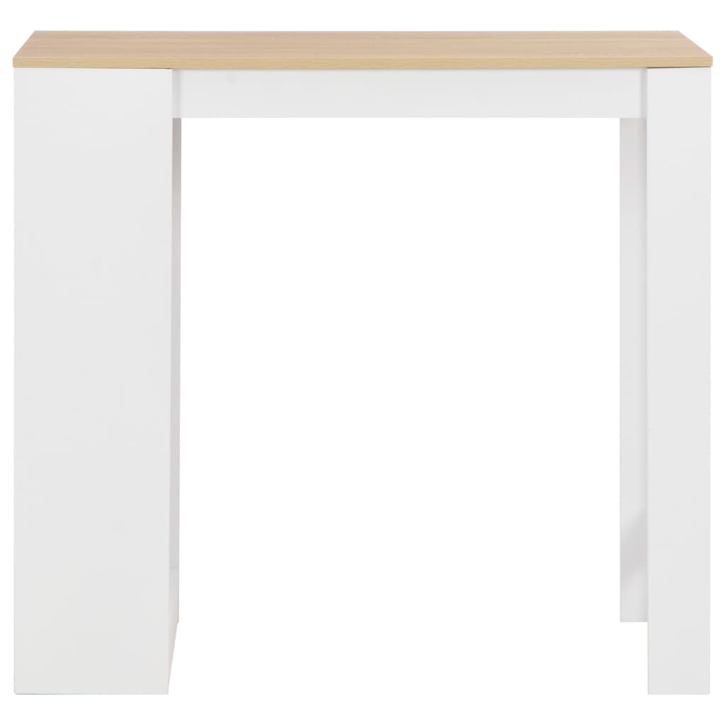 Bar Table with Shelf ,White