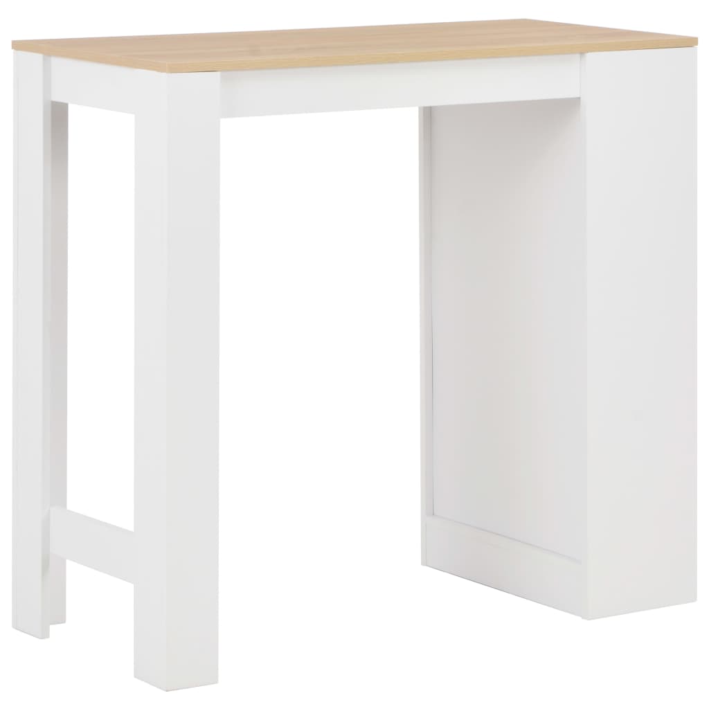 Bar Table with Shelf ,White