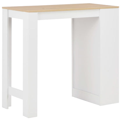 Bar Table with Shelf ,White