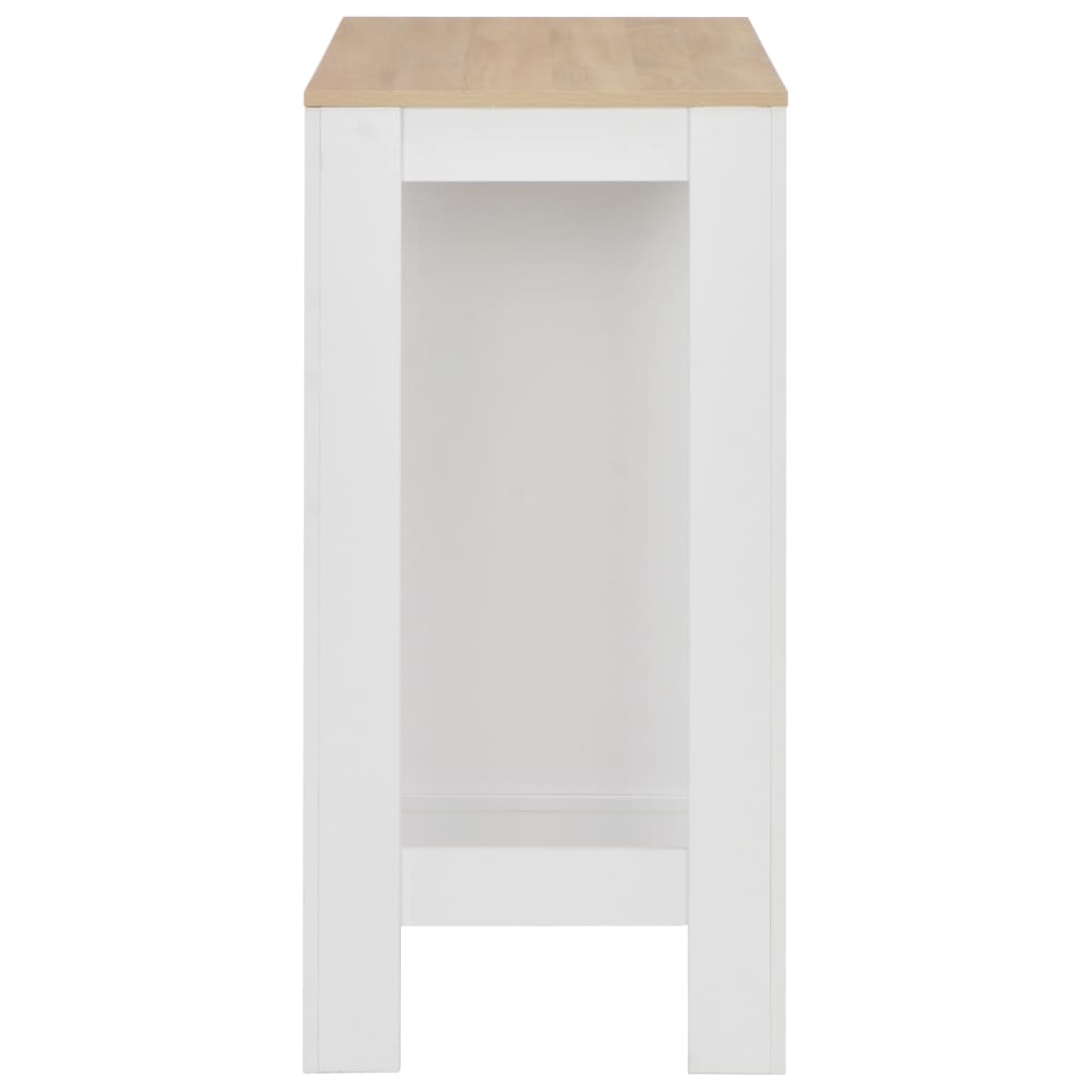 Bar Table with Shelf ,White