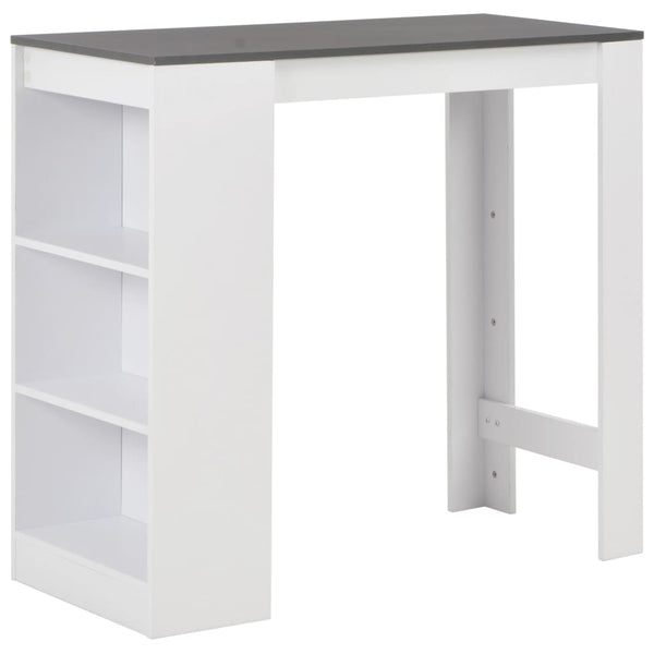  Bar Table with Shelf White