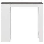 Bar Table with Shelf White