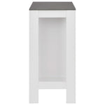 Bar Table with Shelf White