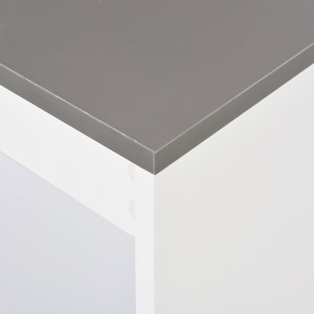 Bar Table with Shelf White