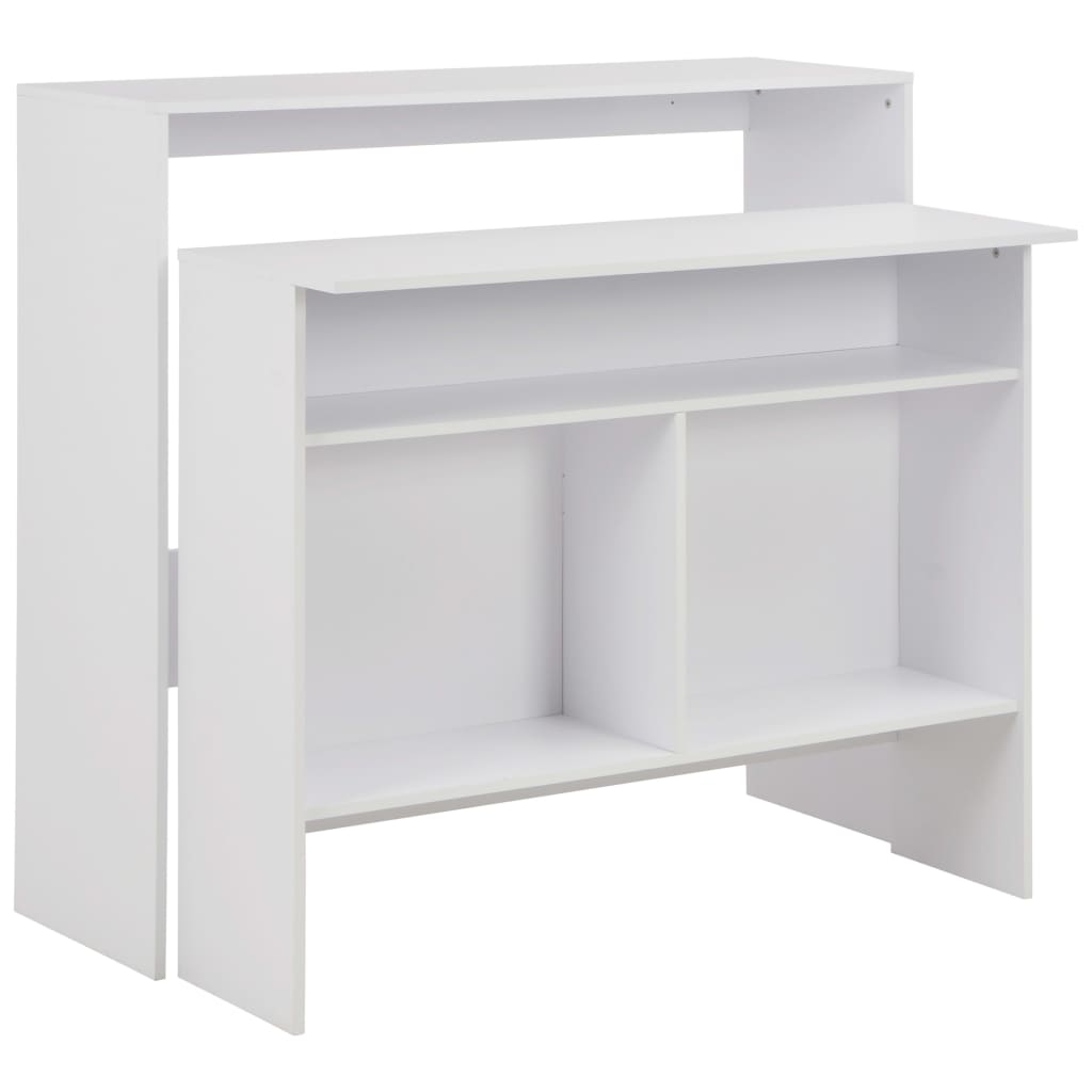 Bar Table with 2 Table Tops White
