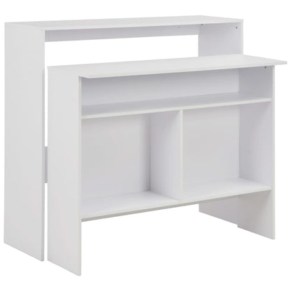 Bar Table with 2 Table Tops White