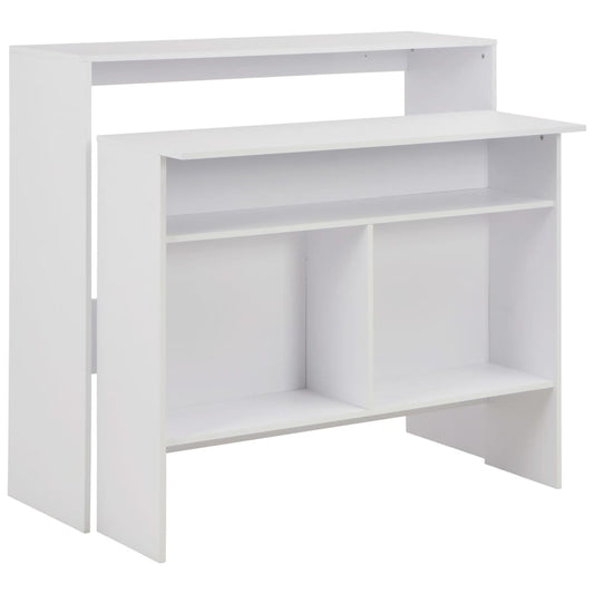 Bar Table with 2 Table Tops White