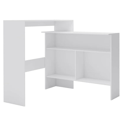 Bar Table with 2 Table Tops White