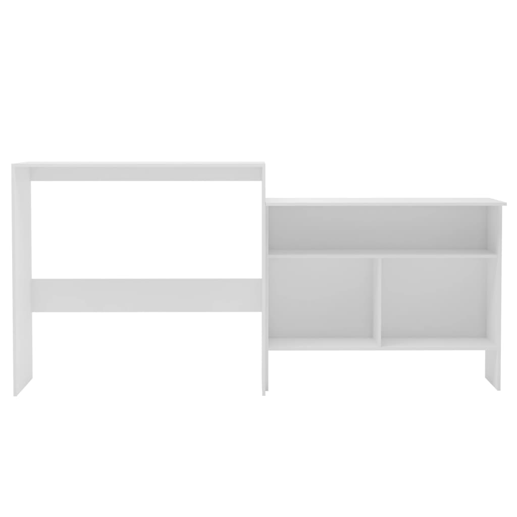 Bar Table with 2 Table Tops White