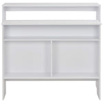 Bar Table with 2 Table Tops White
