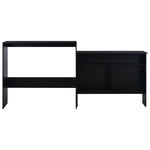 Bar Table with 2 Table Tops Black