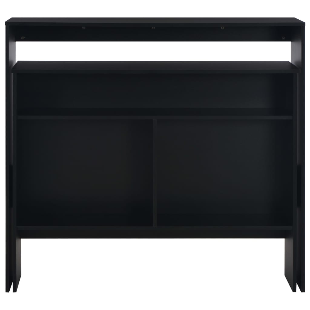Bar Table with 2 Table Tops Black