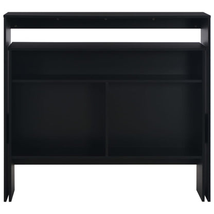Bar Table with 2 Table Tops Black