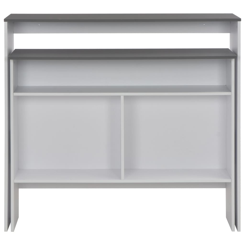 Bar Table with 2 Table Tops White and Grey