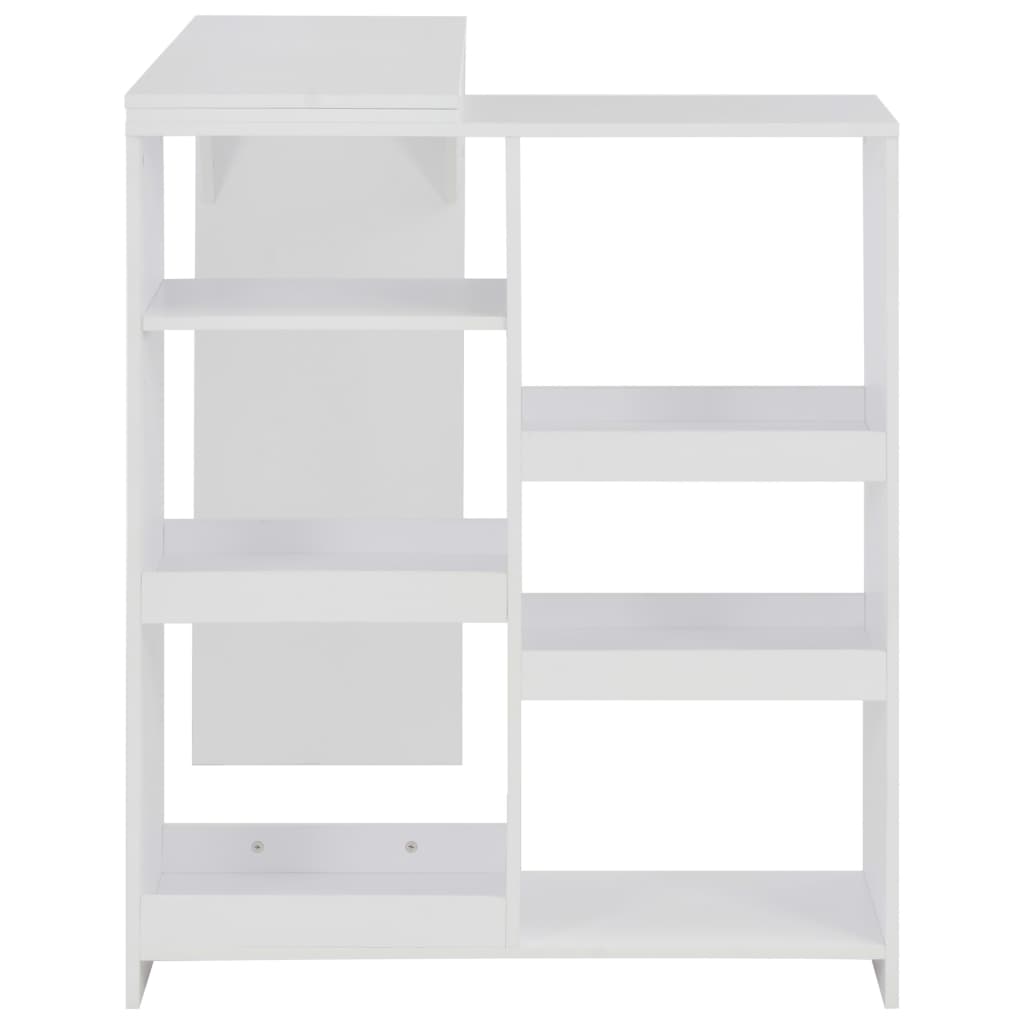 Bar Table with Moveable Shelf -White