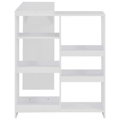 Bar Table with Moveable Shelf -White