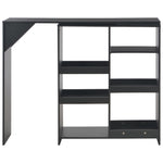 Bar Table with Moveable Shelf Black