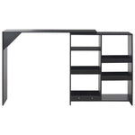 Bar Table with Moveable Shelf Black